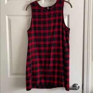 Plaid zip up dress